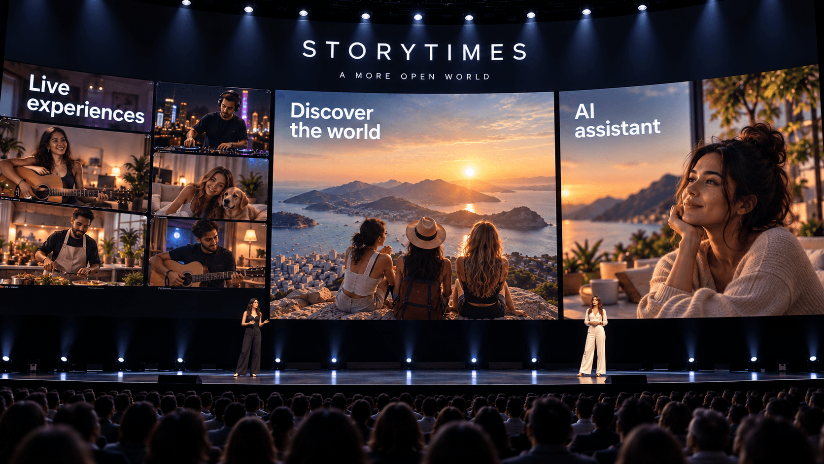 The StoryTimes world: live experiences, places to discover and an AI assistant.